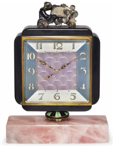 Art Deco Rose Quartz Clock