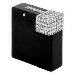 Art Deco Black Enamel and Diamond Cigarette Lighter, Cartier, Paris