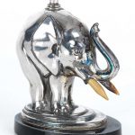 An Art Deco novelty electoplated table lighter 1930s